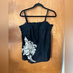 Per Una Black Embellished Smocked Camisole 12